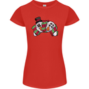 Christmas Snow Video Game Controller Joypad Xmas Womens Petite Cut T-Shirt Red