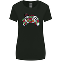 Christmas Snow Video Game Controller Joypad Xmas Womens Wider Cut T-Shirt Black