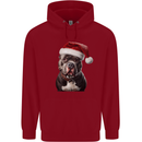 Christmas Staffy Staffordshire Bull Terrier Dog Childrens Kids Hoodie Red