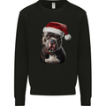 Christmas Staffy Staffordshire Bull Terrier Dog Kids Sweatshirt Jumper Black