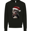 Christmas Staffy Staffordshire Bull Terrier Dog Kids Sweatshirt Jumper Black