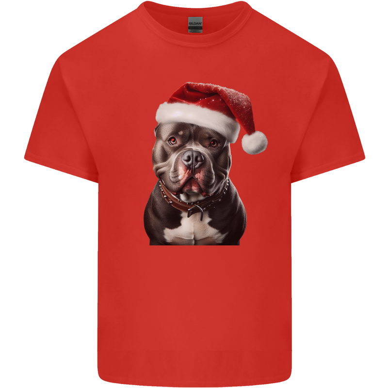 Christmas Staffy Staffordshire Bull Terrier Dog Kids T-Shirt Childrens Red