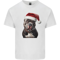Christmas Staffy Staffordshire Bull Terrier Dog Kids T-Shirt Childrens White
