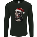 Christmas Staffy Staffordshire Bull Terrier Dog Mens Long Sleeve T-Shirt Black