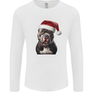 Christmas Staffy Staffordshire Bull Terrier Dog Mens Long Sleeve T-Shirt White
