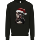 Christmas Staffy Staffordshire Bull Terrier Dog Mens Sweatshirt Jumper Black
