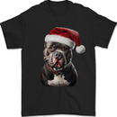 Christmas Staffy Staffordshire Bull Terrier Dog Mens T-Shirt 100% Cotton Black