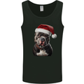 Christmas Staffy Staffordshire Bull Terrier Dog Mens Vest Tank Top Black