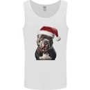 Christmas Staffy Staffordshire Bull Terrier Dog Mens Vest Tank Top White