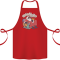 Christmas Stoned Santa Funny Weed Bong Cotton Apron 100% Organic Red