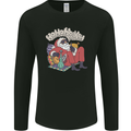 Christmas Stoned Santa Funny Weed Bong Mens Long Sleeve T-Shirt Black