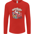 Christmas Stoned Santa Funny Weed Bong Mens Long Sleeve T-Shirt Red