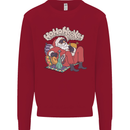 Christmas Stoned Santa Funny Weed Bong Mens Sweatshirt Jumper Red