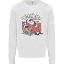 Christmas Stoned Santa Funny Weed Bong Mens Sweatshirt Jumper White