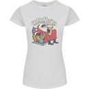 Christmas Stoned Santa Funny Weed Bong Womens Petite Cut T-Shirt White