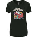 Christmas Stoned Santa Funny Weed Bong Womens Wider Cut T-Shirt Black
