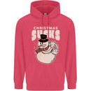 Christmas Sucks Bah Humbug Snowman Xmas Childrens Kids Hoodie Heliconia