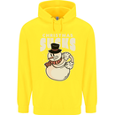 Christmas Sucks Bah Humbug Snowman Xmas Childrens Kids Hoodie Yellow
