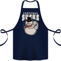 Christmas Sucks Bah Humbug Snowman Xmas Cotton Apron 100% Organic Navy Blue