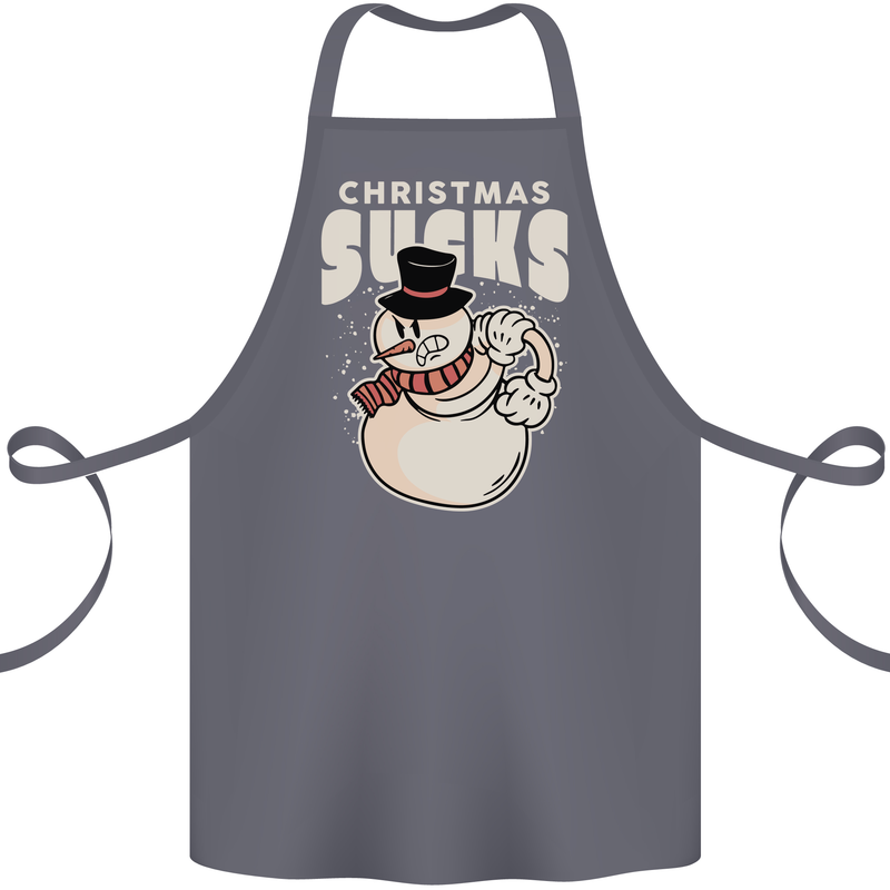 Christmas Sucks Bah Humbug Snowman Xmas Cotton Apron 100% Organic Steel