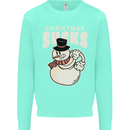 Christmas Sucks Bah Humbug Snowman Xmas Kids Sweatshirt Jumper Peppermint