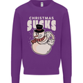 Christmas Sucks Bah Humbug Snowman Xmas Kids Sweatshirt Jumper Purple