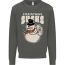 Christmas Sucks Bah Humbug Snowman Xmas Kids Sweatshirt Jumper Storm Grey