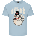 Christmas Sucks Bah Humbug Snowman Xmas Kids T-Shirt Childrens Light Blue