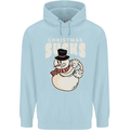 Christmas Sucks Bah Humbug Snowman Xmas Mens 80% Cotton Hoodie Light Blue