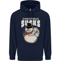 Christmas Sucks Bah Humbug Snowman Xmas Mens 80% Cotton Hoodie Navy Blue