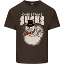 Christmas Sucks Bah Humbug Snowman Xmas Mens Cotton T-Shirt Tee Top Dark Chocolate