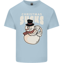 Christmas Sucks Bah Humbug Snowman Xmas Mens Cotton T-Shirt Tee Top Light Blue