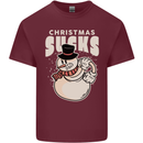 Christmas Sucks Bah Humbug Snowman Xmas Mens Cotton T-Shirt Tee Top Maroon