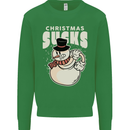 Christmas Sucks Bah Humbug Snowman Xmas Mens Sweatshirt Jumper Irish Green