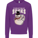 Christmas Sucks Bah Humbug Snowman Xmas Mens Sweatshirt Jumper Purple