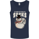 Christmas Sucks Bah Humbug Snowman Xmas Mens Vest Tank Top Navy Blue