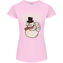Christmas Sucks Bah Humbug Snowman Xmas Womens Petite Cut T-Shirt Light Pink