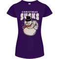 Christmas Sucks Bah Humbug Snowman Xmas Womens Petite Cut T-Shirt Purple