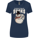 Christmas Sucks Bah Humbug Snowman Xmas Womens Wider Cut T-Shirt Navy Blue