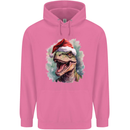 Christmas T-Rex Dinosaur Xmas Hat Mens 80% Cotton Hoodie Azelea