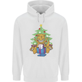 Christmas T-Rex & Unicorn Funny Xmas Gift Childrens Kids Hoodie White