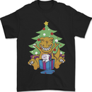 Christmas T-Rex & Unicorn Funny Xmas Gift Mens T-Shirt 100% Cotton Black