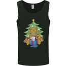 Christmas T-Rex & Unicorn Funny Xmas Gift Mens Vest Tank Top Black