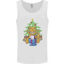 Christmas T-Rex & Unicorn Funny Xmas Gift Mens Vest Tank Top White