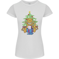 Christmas T-Rex & Unicorn Funny Xmas Gift Womens Petite Cut T-Shirt White