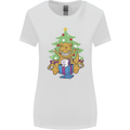 Christmas T-Rex & Unicorn Funny Xmas Gift Womens Wider Cut T-Shirt White