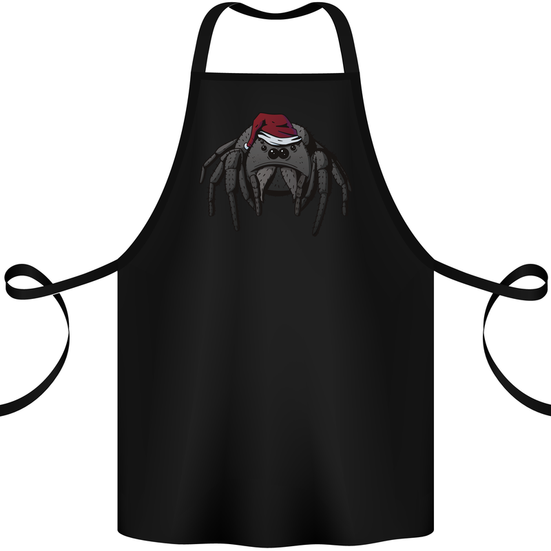 Christmas Tarantula Funny Xmas Hat Spider Cotton Apron 100% Organic Black