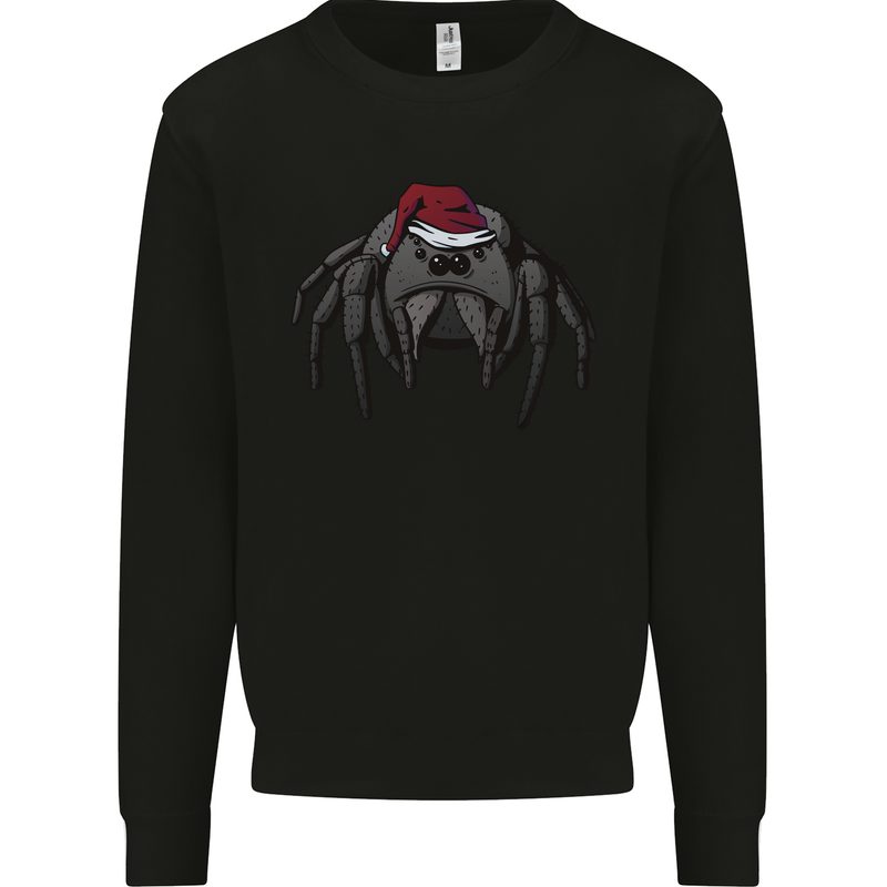 Christmas Tarantula Funny Xmas Hat Spider Kids Sweatshirt Jumper Black