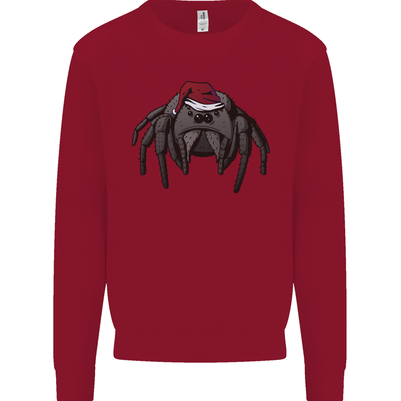 Christmas Tarantula Funny Xmas Hat Spider Kids Sweatshirt Jumper Red