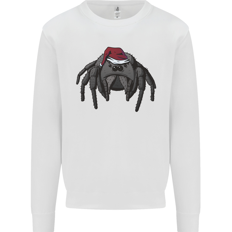 Christmas Tarantula Funny Xmas Hat Spider Kids Sweatshirt Jumper White